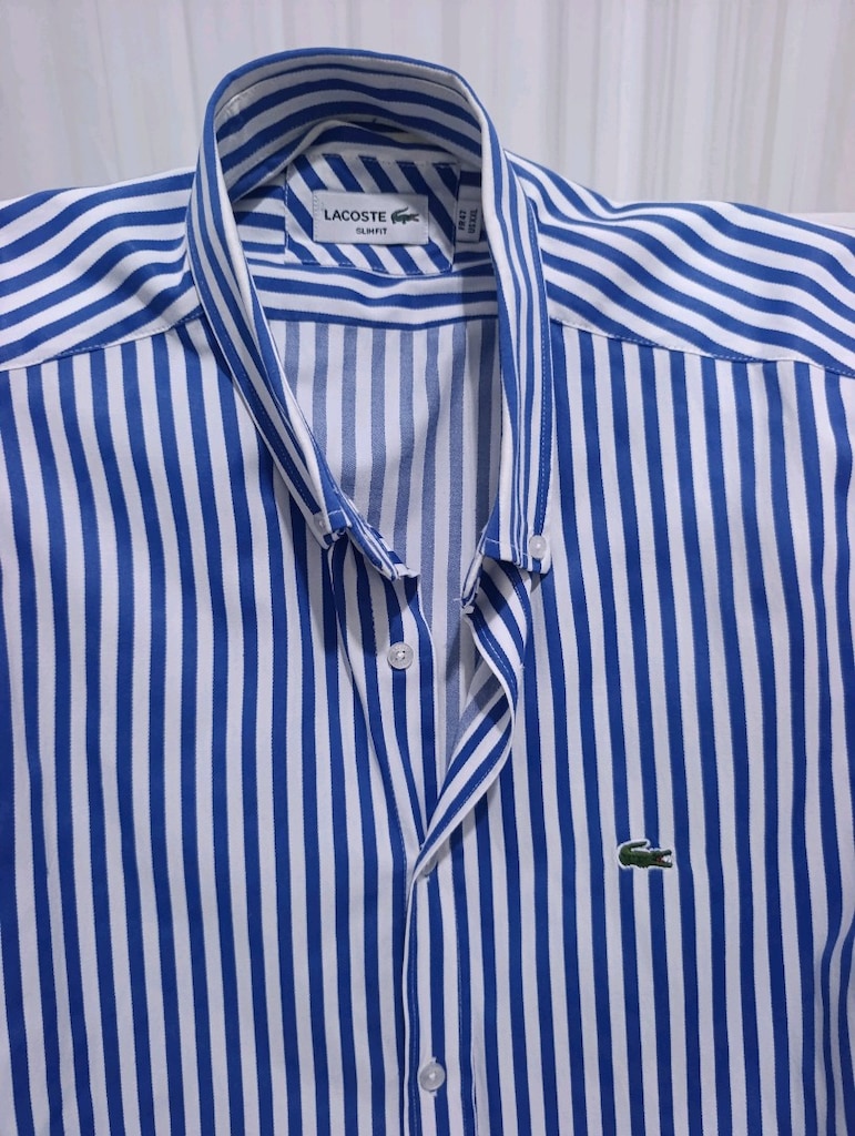 Lacoste Lacivert Çizgili Gömlek - 7