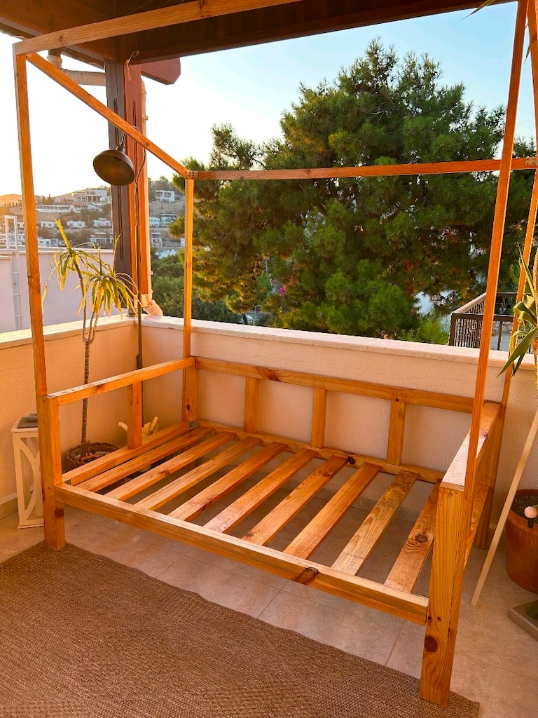 Gölgelikli Bahçe Yatağı-Gölgelikli Daybed-Gölgelikli Bahçe Koltuğu - 7