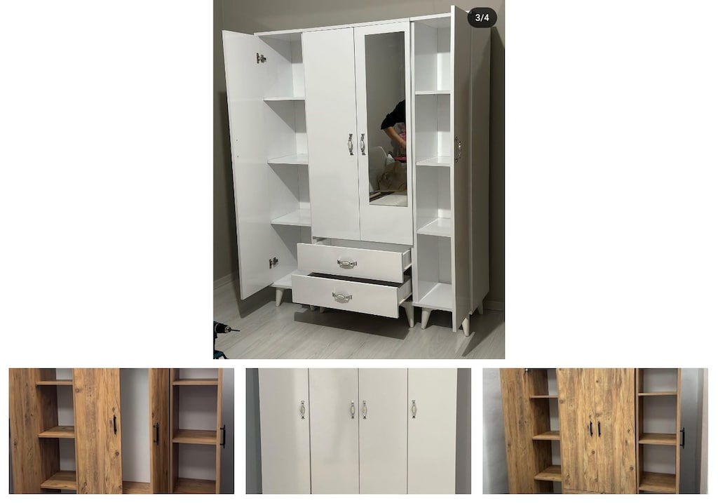 4 kapaklı elbise dolabı wenvgqohhf - 4