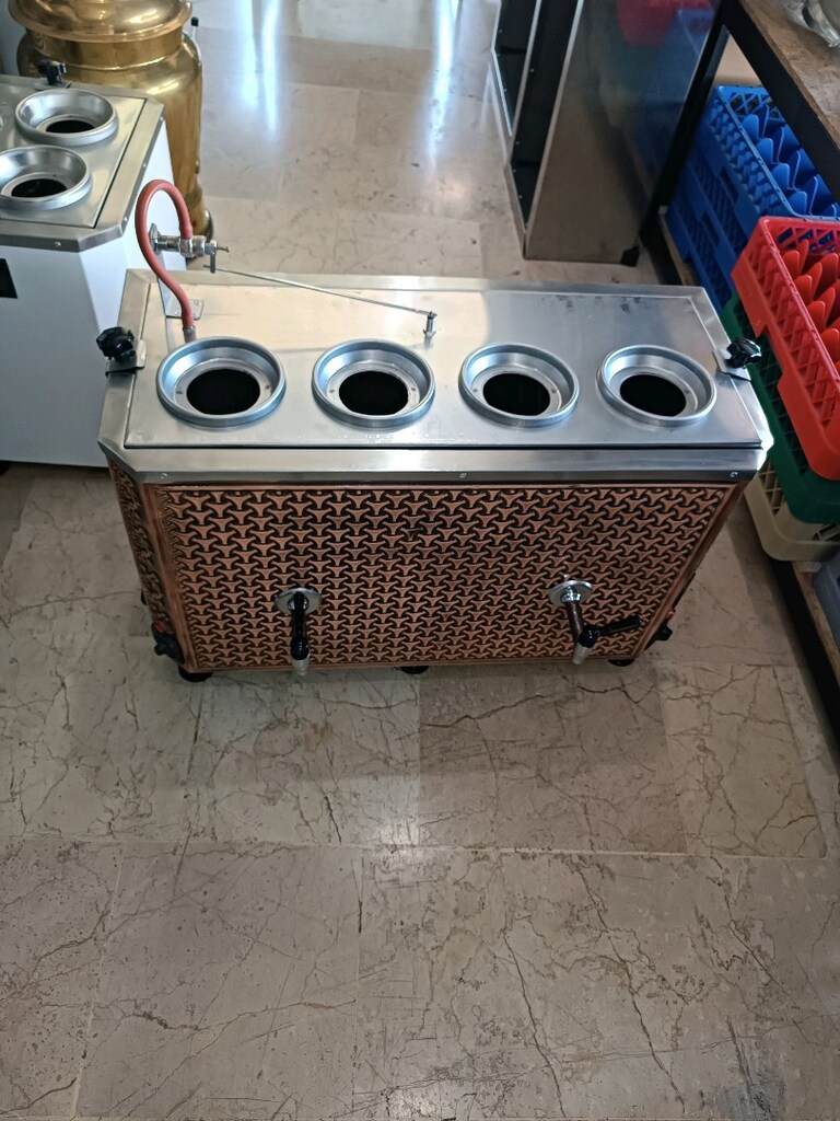 Bakır Çay Kazanı Dörtlü Çay Makinesi Elektrikli Çaycı FATURALI - 2