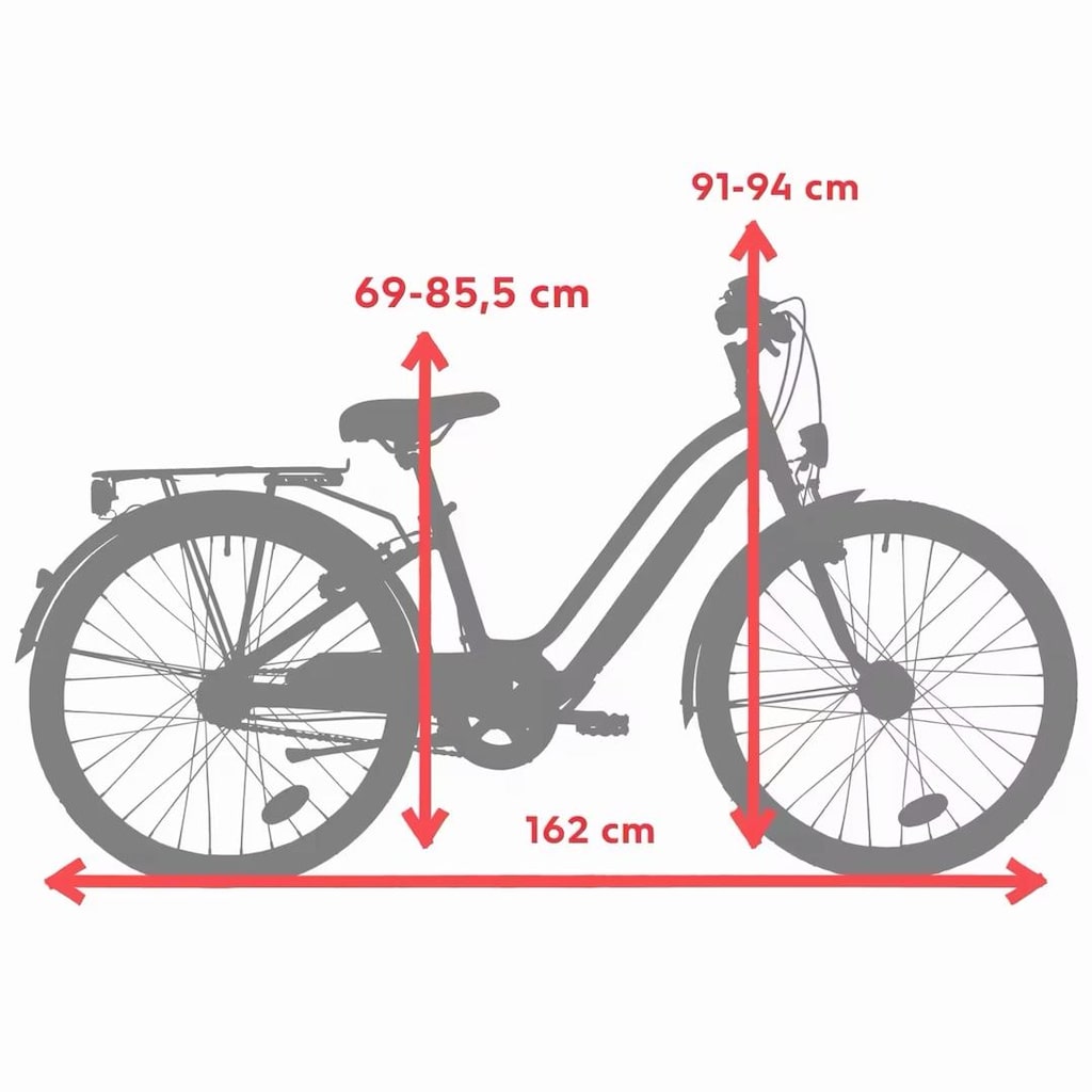 Decathlon Btwin 500 24 jant sepetli çocuk şehir bisikleti - 19