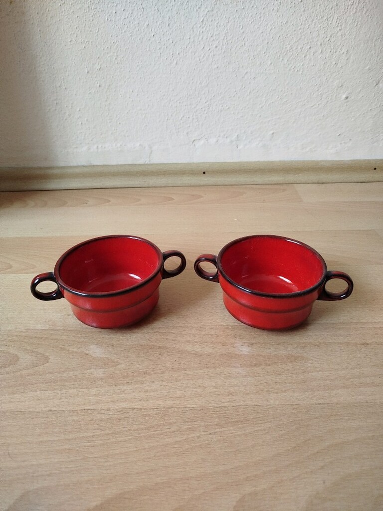 Vintage Thomas Scandic marka seramik kase iki adet - 7