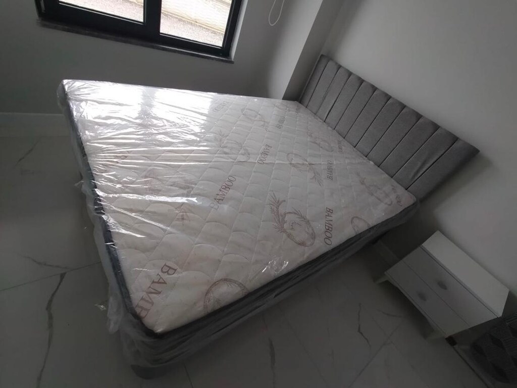 sıfır ürün çift kişilik baza başlık petli yatak - 3