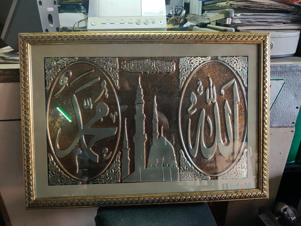 bakır cam çerçeve li tablo - 2