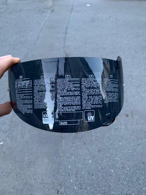 Agv pinlok girişli siyah vizör
