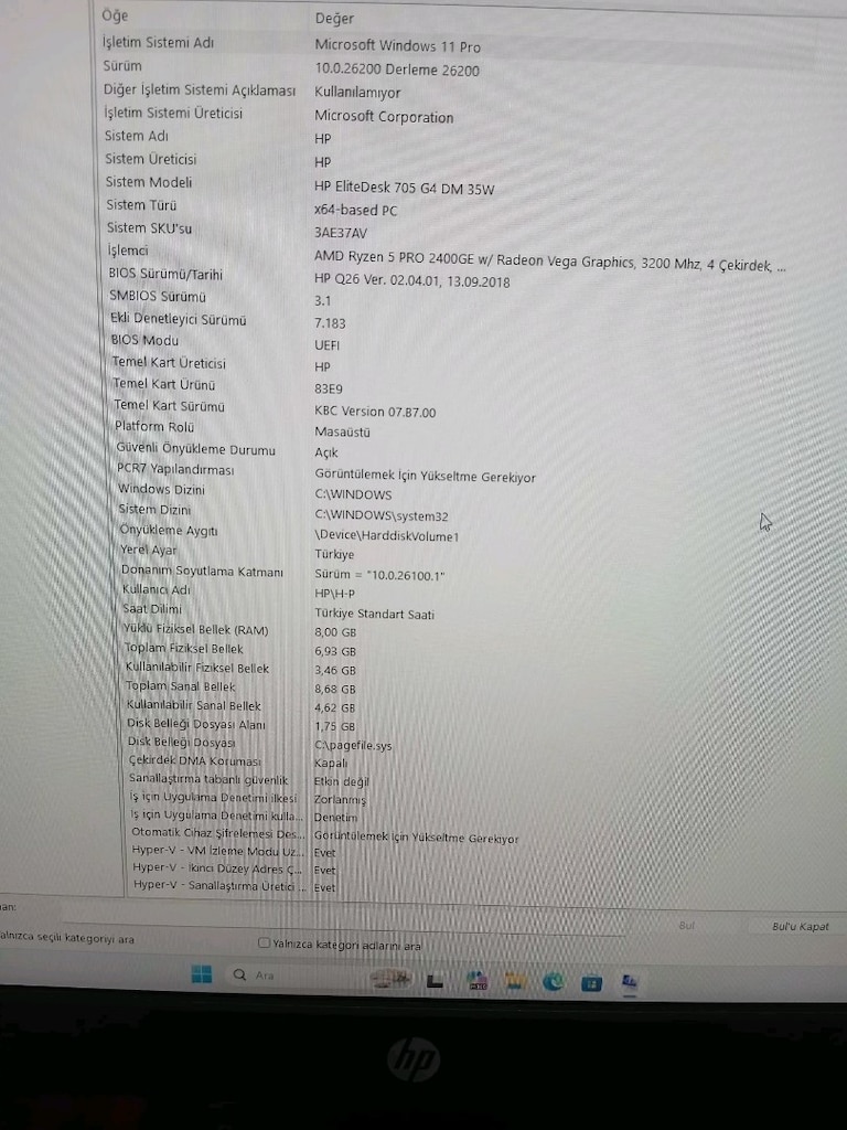 HP ELITEDESK 705 G4 | RYZEN 5 PRO | 8 GB RAM | 500 GB SSD | TAM SET - 5