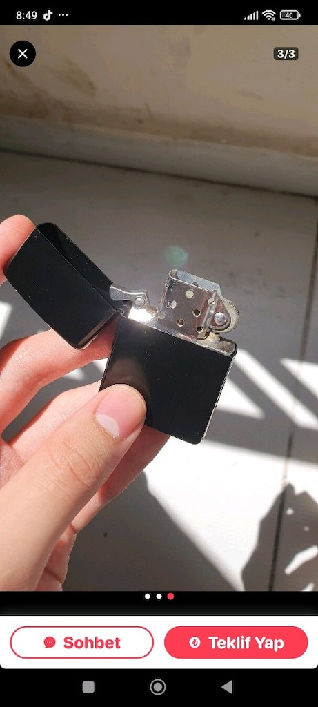 zippo benzinli çakmak