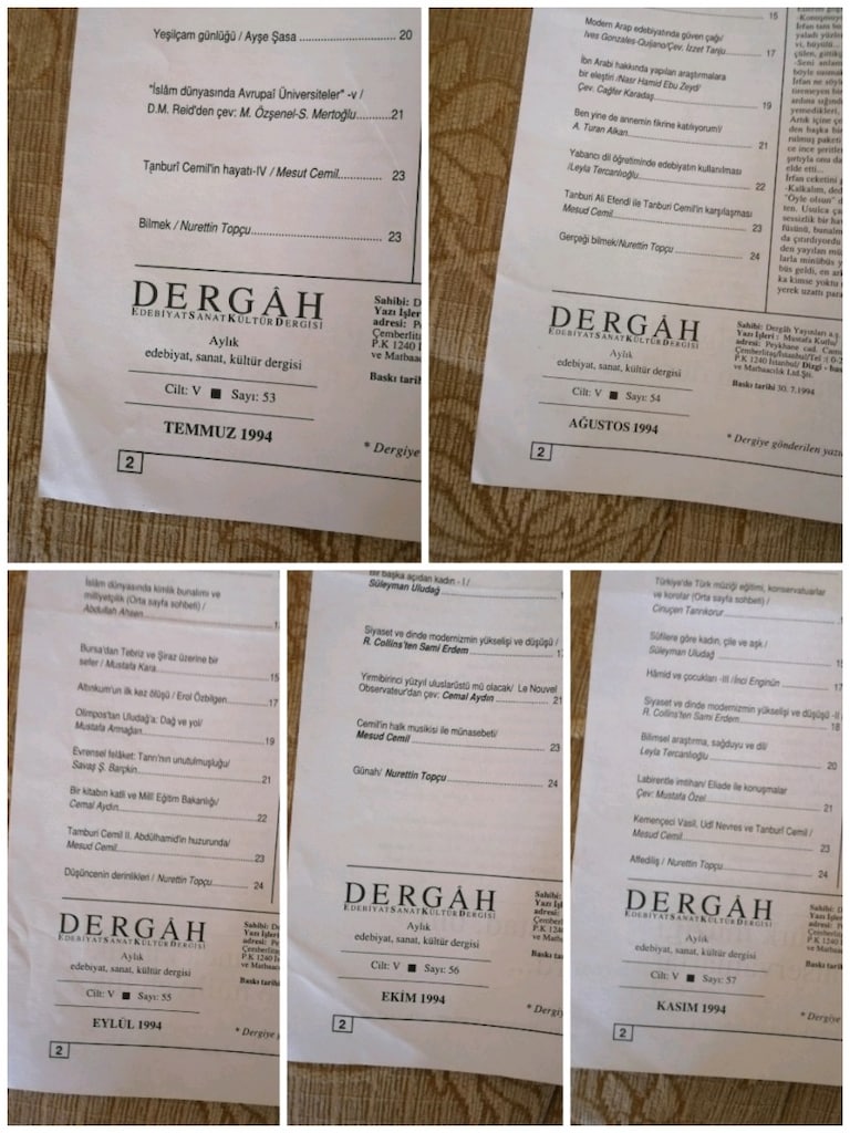Dergah Edebiyat Sanat Dergisi 53/57.Sayılar - 8