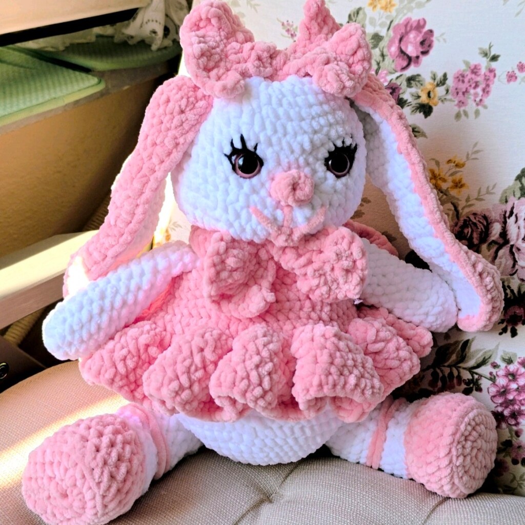 Amigurumi tavşan 50 cm oyun ve uyku arkadaşı - 13