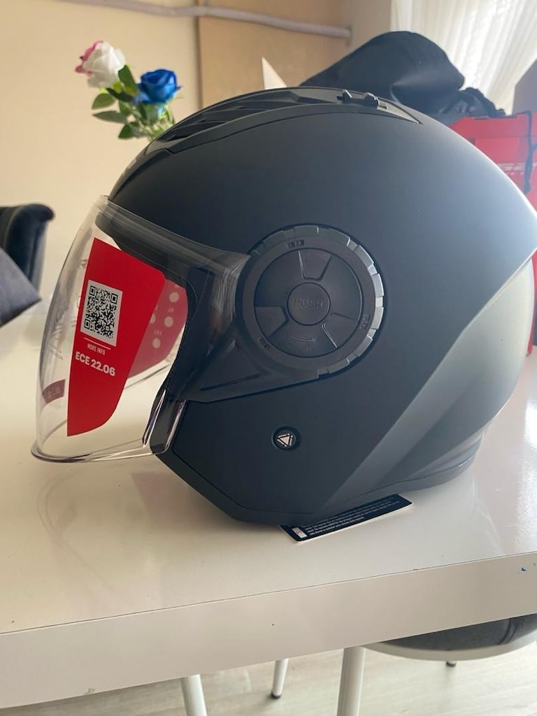 LS2 Airflow 2 Açık Motosiklet Kaskı Parlak Siyah sıfır kutulu L beden - 5