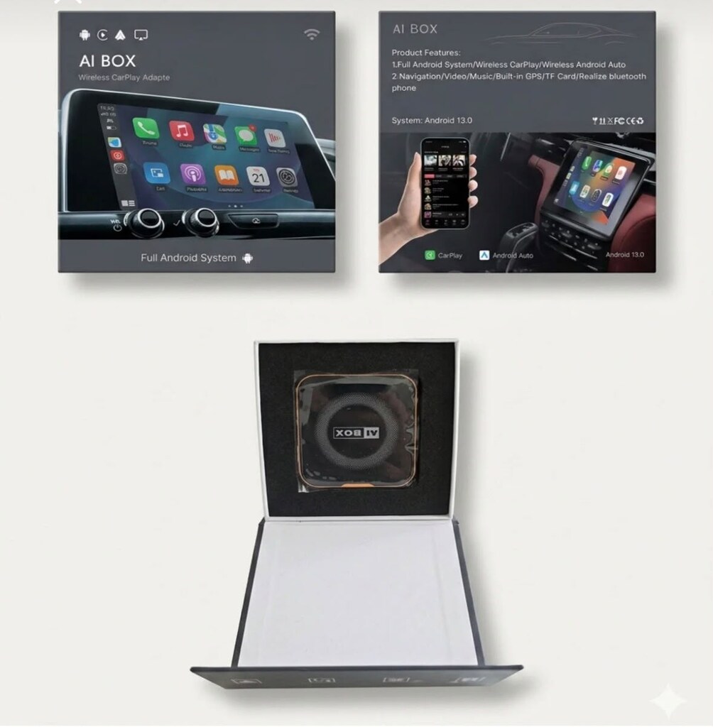 2026 AI Box: Kablosuz CarPlay Android Auto Youtube Netflix 4GB-64GB - 3