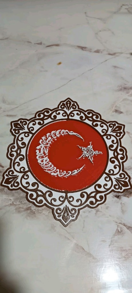 Ayet Figürlü TÜRK Bayrağı - 5