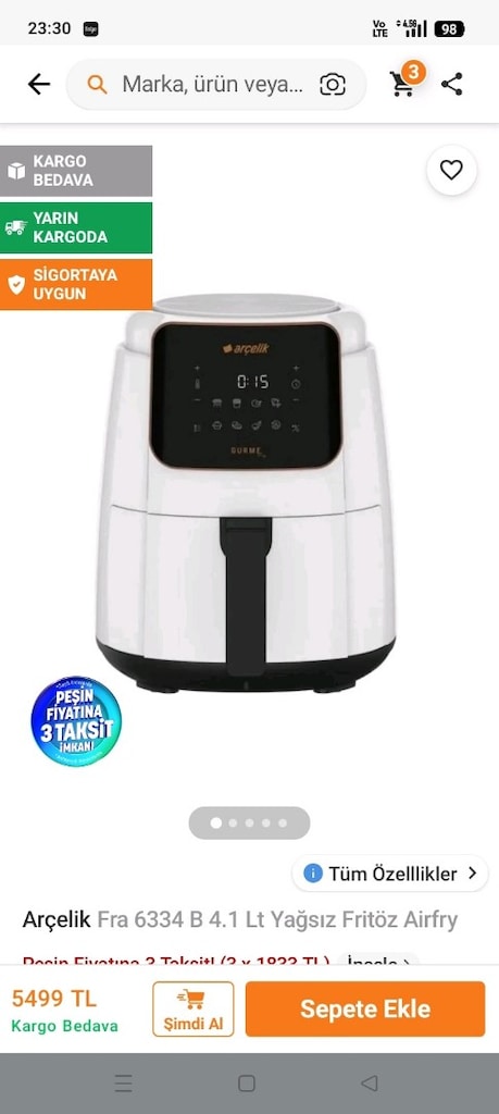 Airfryer Arçelik - 4