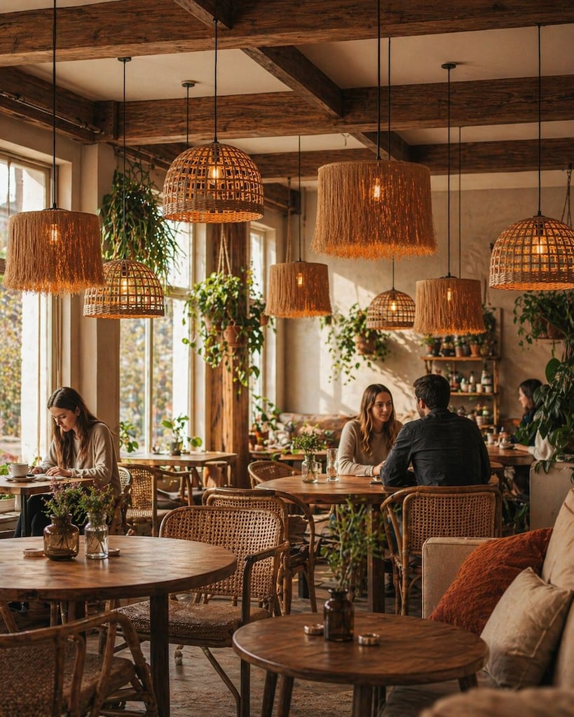 BOHO El Yapımı Saçaklı Sarkıt Avize 35 cm - 6