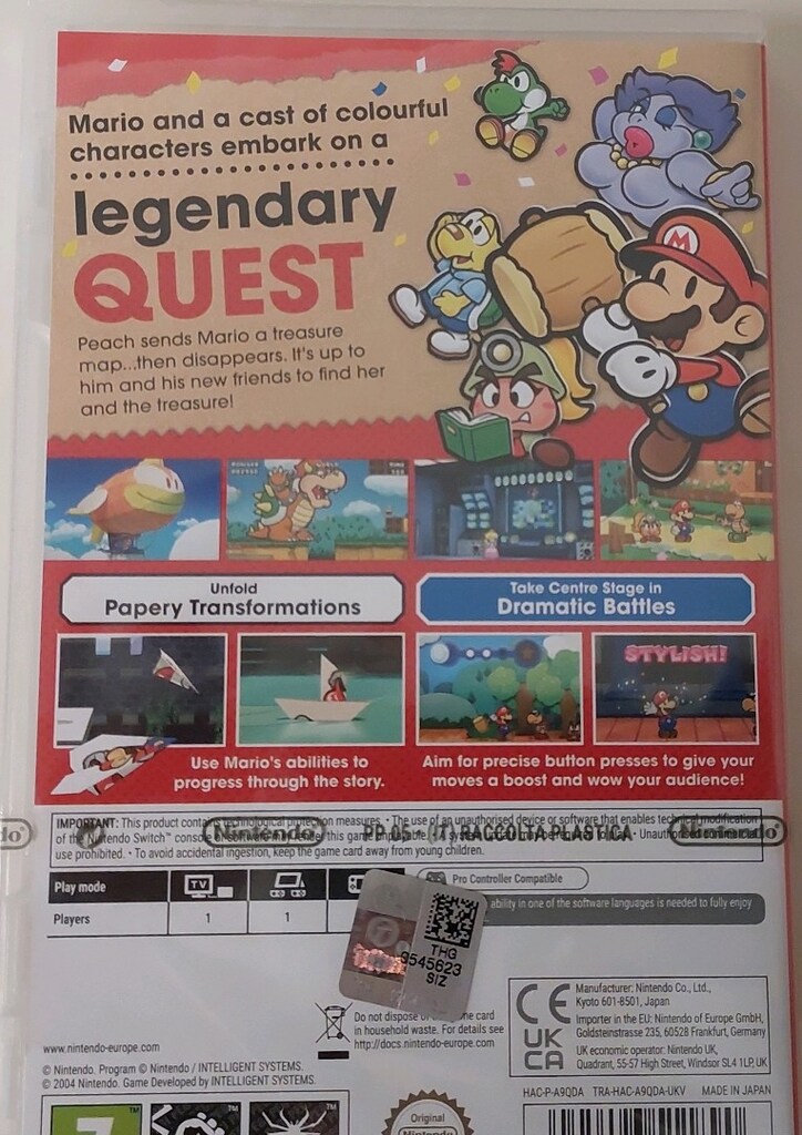 Lütfen açıklamayı okuyun Nintendo Switch Paper Mario Konsol oyun - 3