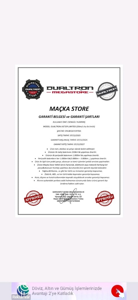 DUALTRON VİCTOR LİMİTED - 7