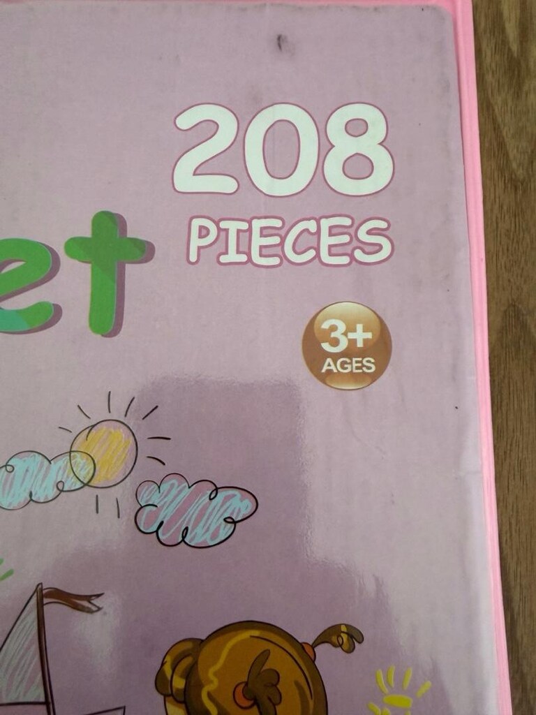 Pembe Katlanır Çizim Seti Renkli Kalemler ve Easelle - 14