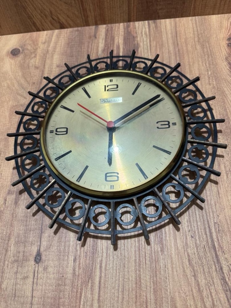 Vintage Richter Electric Germany Duvar Saati – Mid Century Tasarım - 3