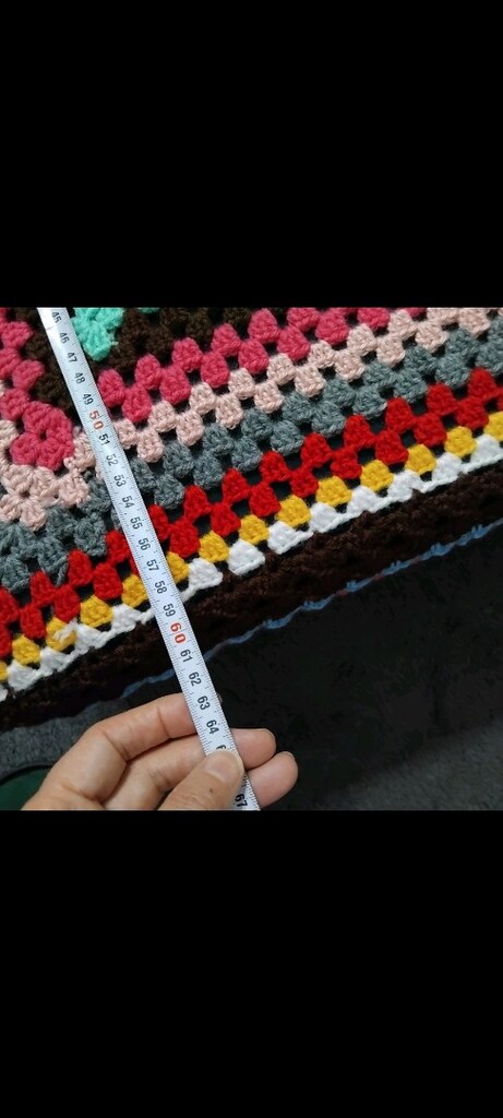 Kare oturma pufu örgü detaylı örtü - 6