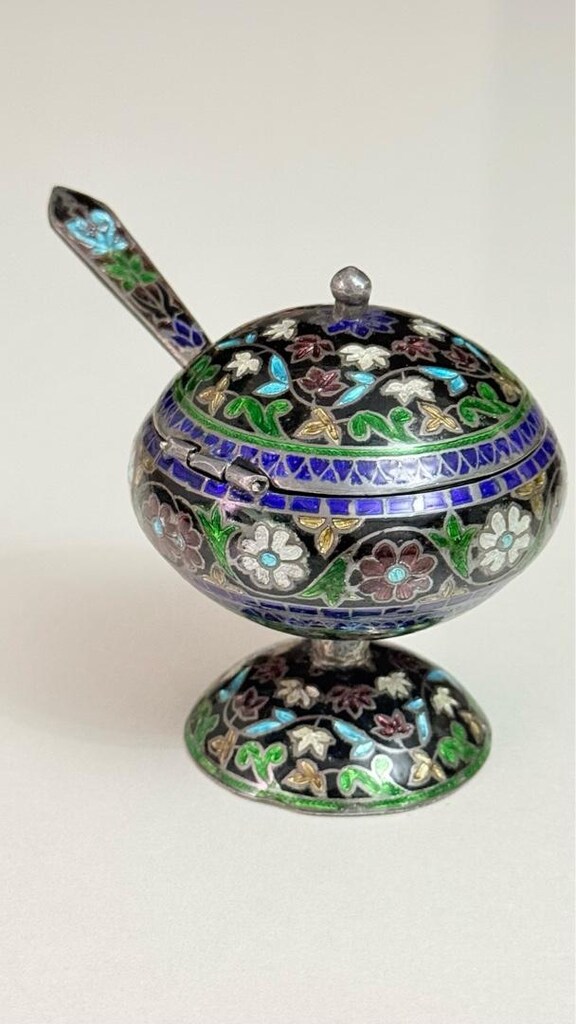 Dövme gümüş el yapımı cloisonné - 2