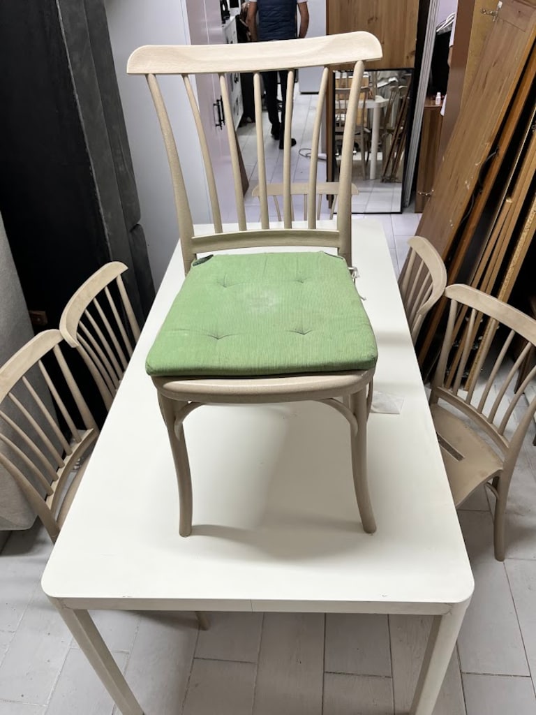IKEA TINGBY 180X90 CM BEYAZ YEMEK MASASI + 6 SANDALYE - 3