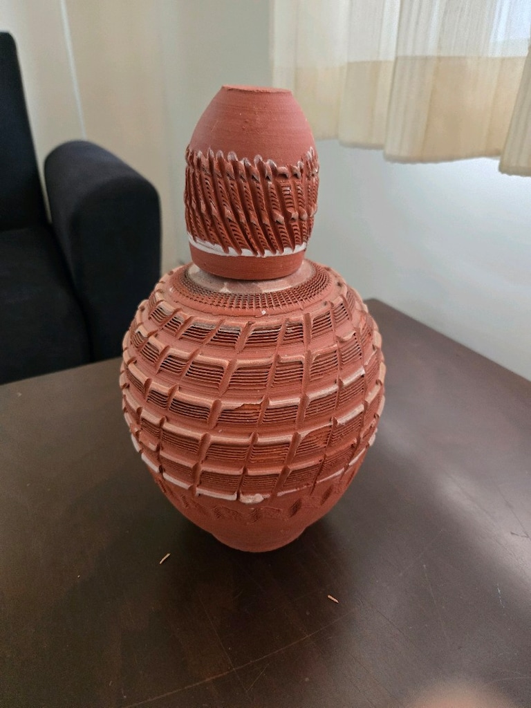 El Yapımı Geleneksel Seramik Kil Testi ve Bardağı - 2
