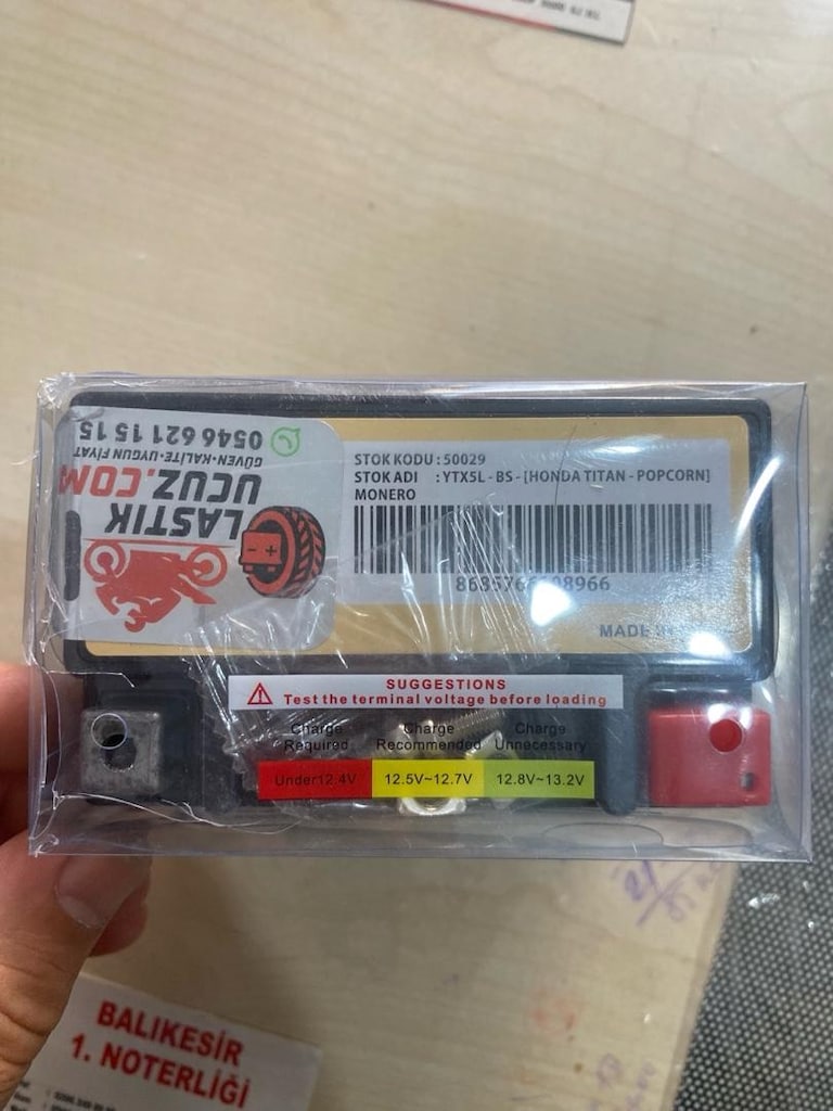 SIFIR motosiklet aküsü 12volt / 5 Amper - 4