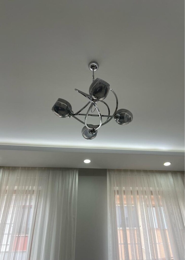 4’LÜ BÜKLÜM KROM CAM AVİZE - 4