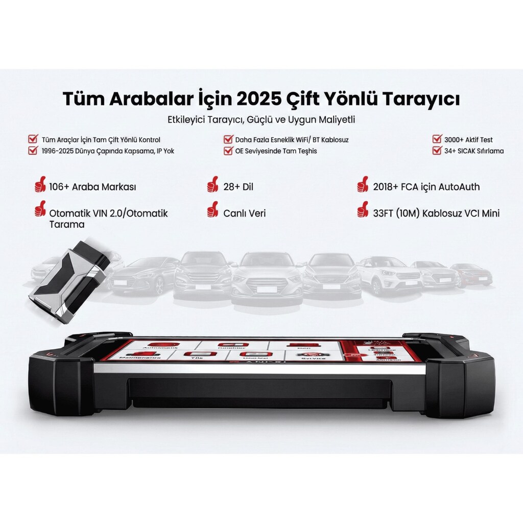 ANCEL DS600 BT Profesyonel Oto Arıza Tespit Cihazı - 8