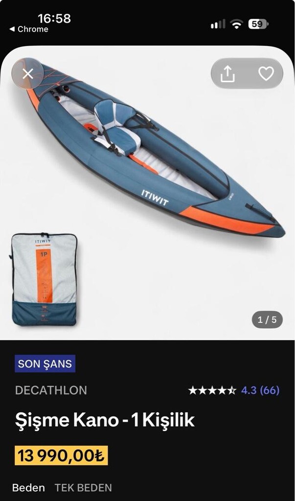 DECATHLON İTİWİT TEK KİSİLİK KANO - 4