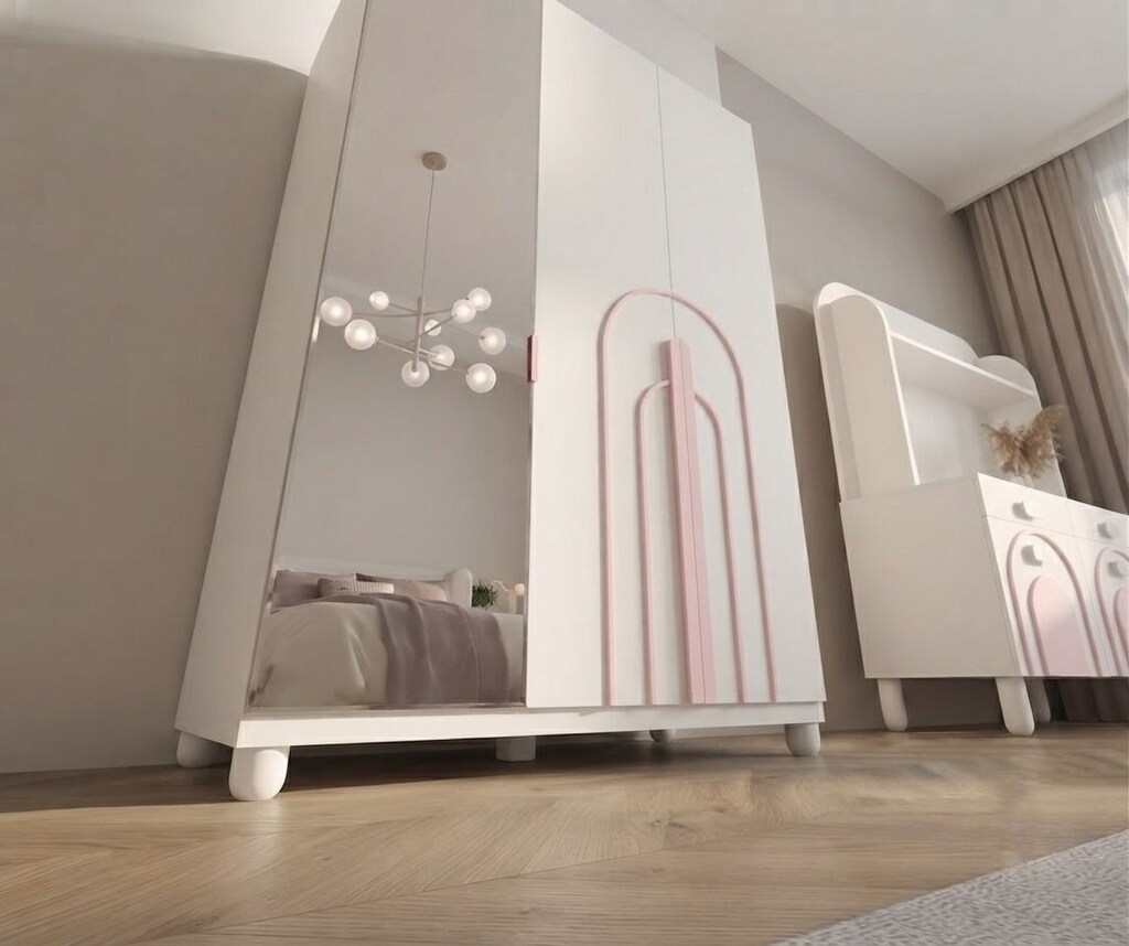 Sıfır ,%100 MDF - Çocuk / Genç Odası 3 Kapılı Gardırop - Aytaşı - 3