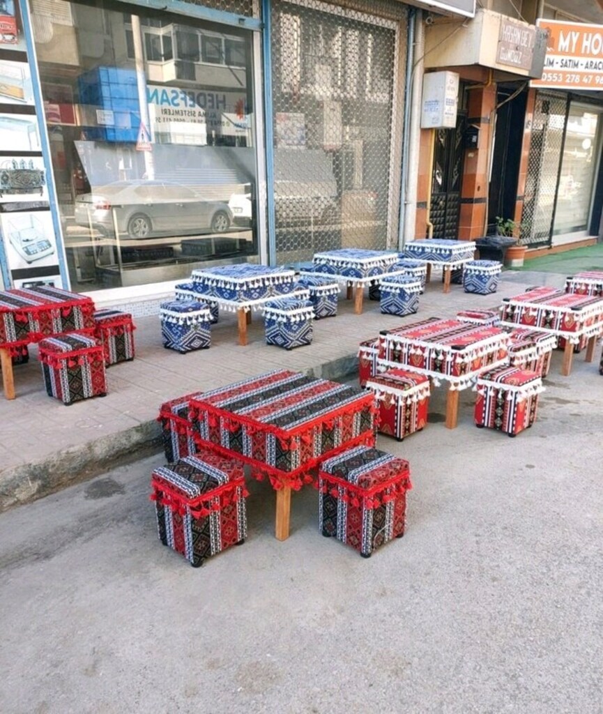 tabure takımı sedir takımı şark köşesi masa sandalye tabure takım - 3