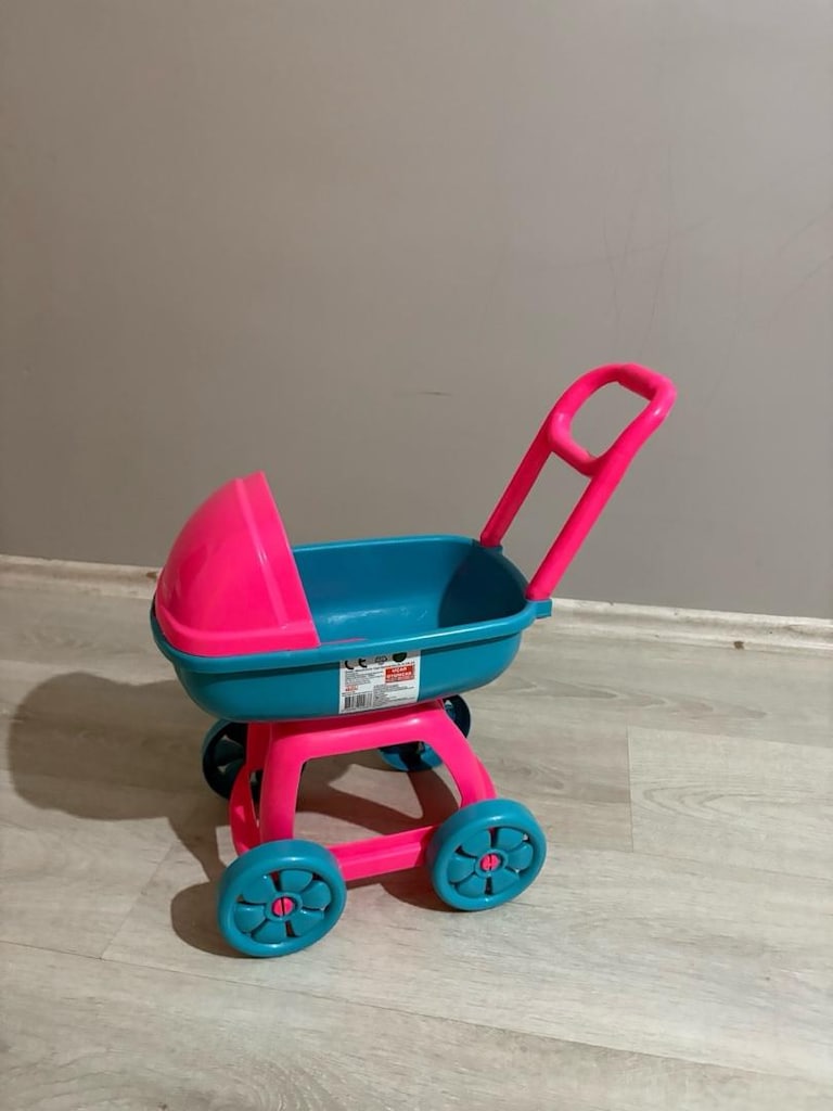 Oyuncak Bebek Puset Pembe - 3