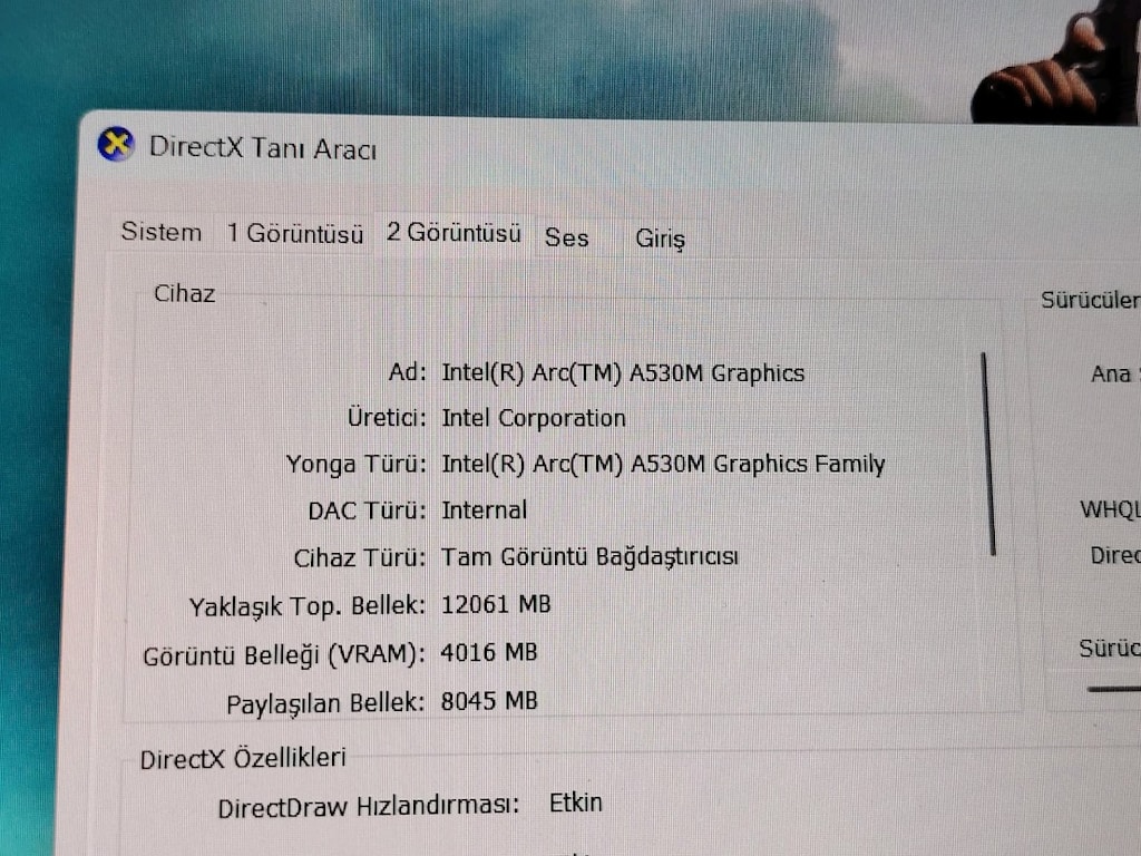 İ5 12450HX 16GB RAM 512GB SSD ARC 4GB HARİCİ EKRAN KARTİ - 3