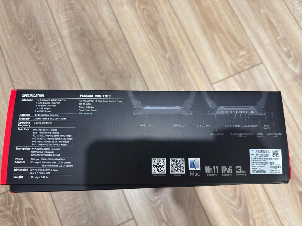 ASUS ROG RAPTURE GT-AX6000 wife 6 Dual Bant Gaming Router - 3
