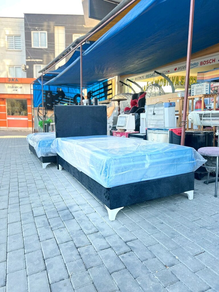 sıfır tek kişilik kör baza başlık yatak takımlarımız renk mevcut - 6