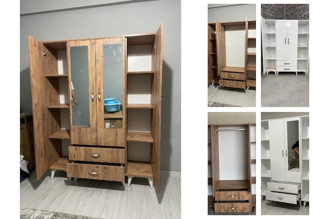 4 kapaklı elbise dolabı bplzshzvlj - 5