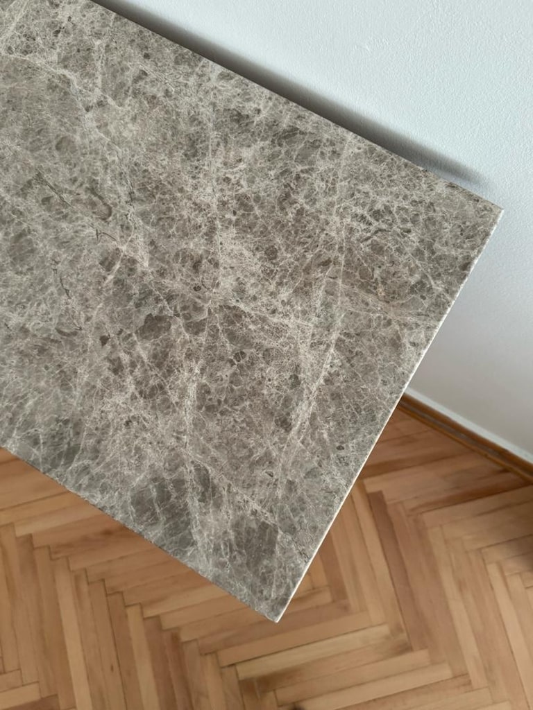 Gotwob THIN Consol II Pirinç Detaylı Mermer Konsol