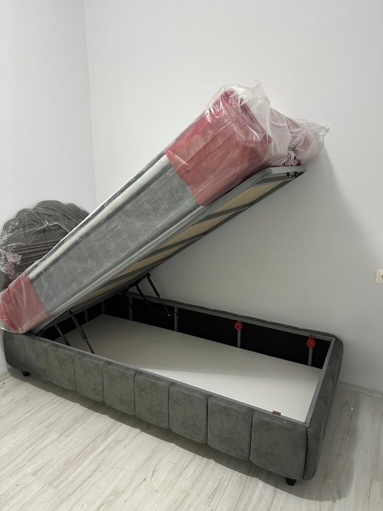 ultra lüks tek kişilik baza başlık petli yatak sıfır ürün ambalajında - 6