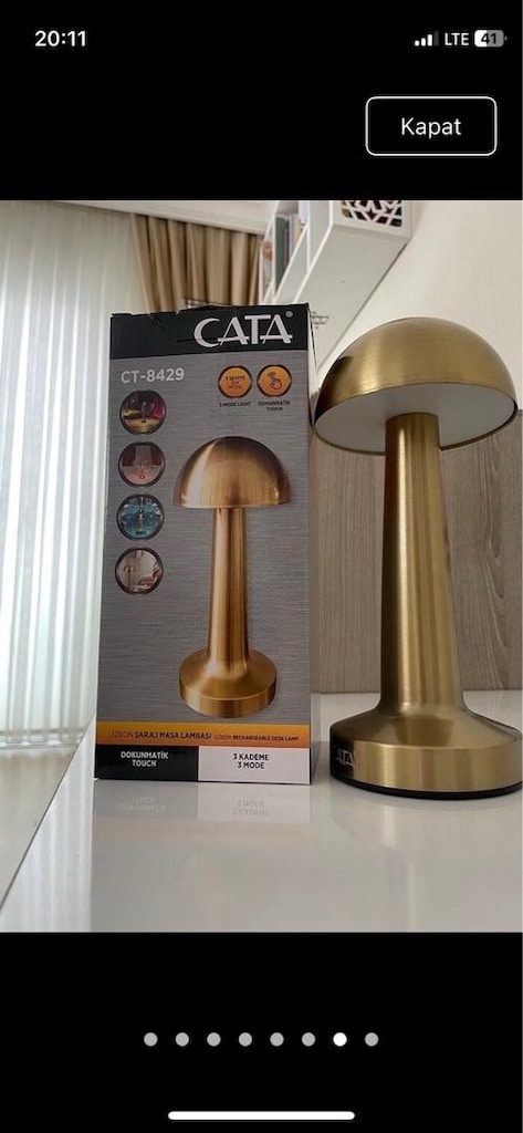 Cata 5 Adet CT-8429 Gold Masa Lambası - 5