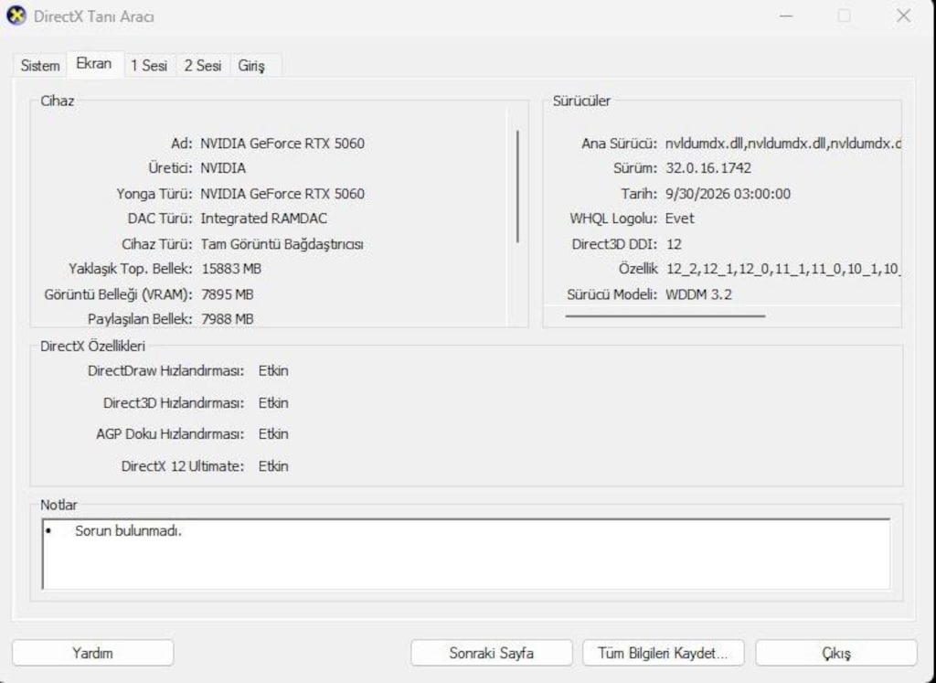 RTX 5060 8 GB / Ryzen 5 7500F / 16 GB DDR5 Oyuncu Bilgisayarı - 7