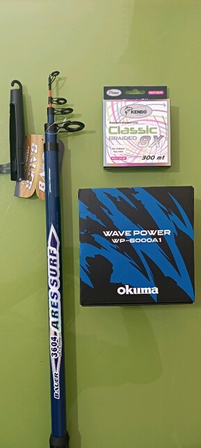 Okuma Wave Pover 6000+Bauer 360cm 100-250gr+300m.İp Misina Olta Takımı