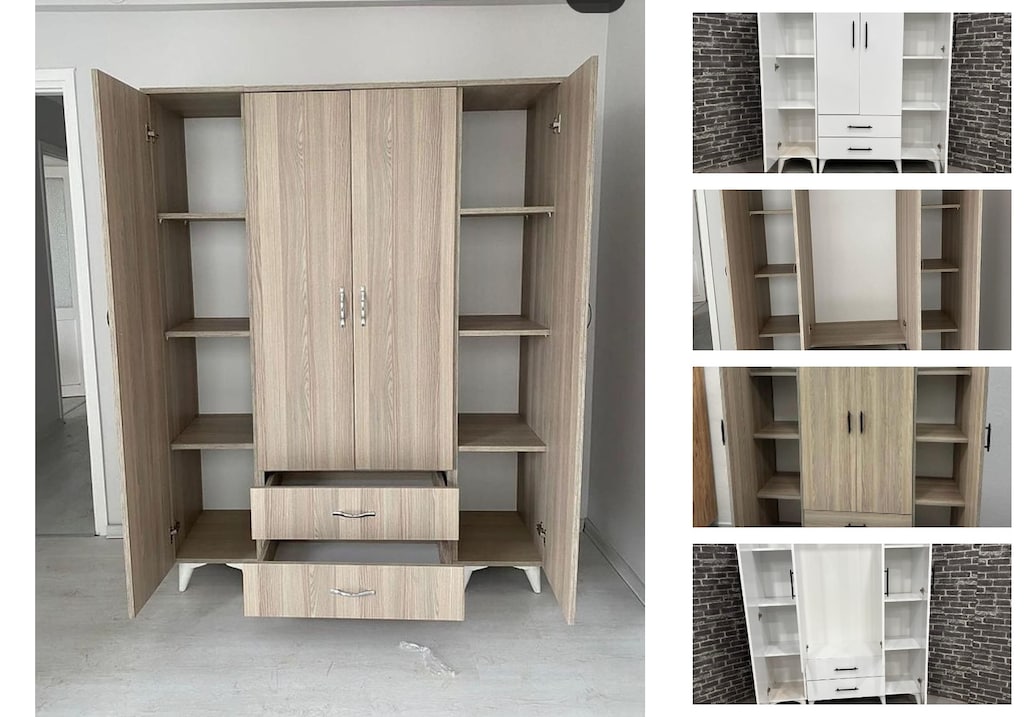 4 kapaklı elbise dolabı jggohhatyi - 3