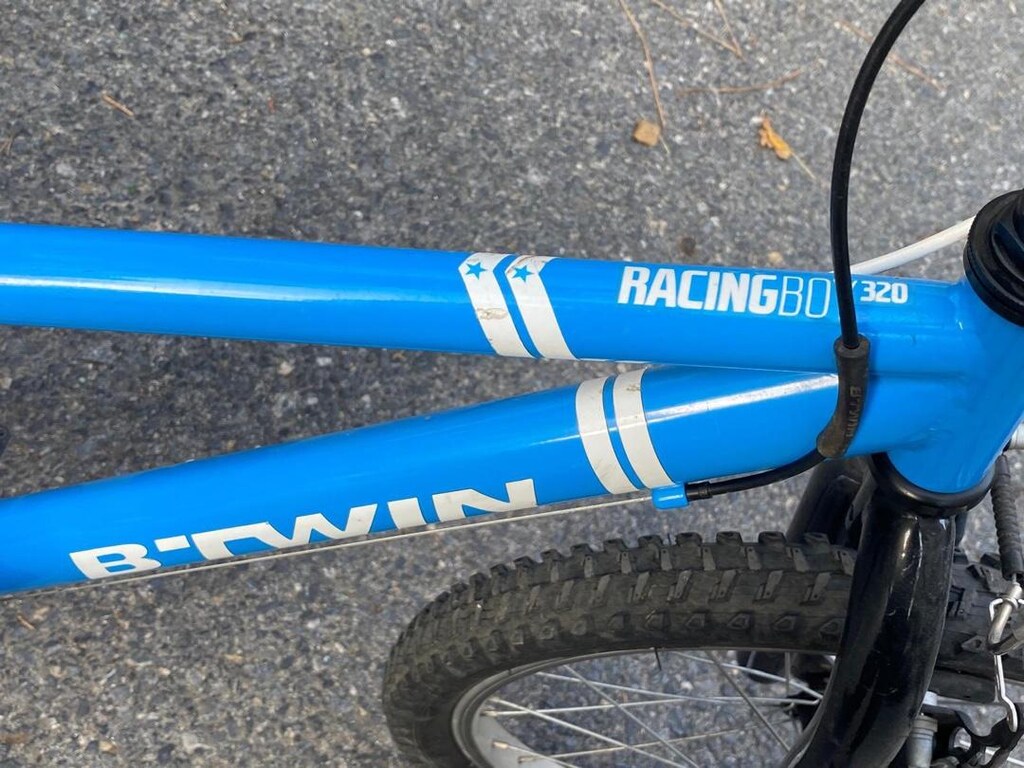 Btwin Racingboy 320 Decathlon 6 vites mavi Rockrider Çocuk bisikleti - 5