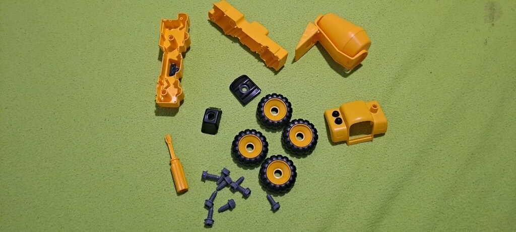 oyuncak araba plastik yaninda dozer hediyesi - 3