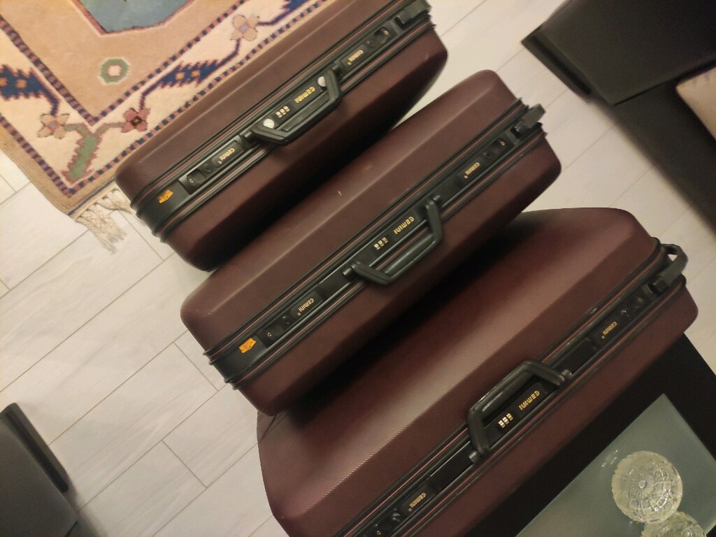 Gemini Vintage 4'lü Bavul Seti / Kahverengi Sert Kasa Çekçekli Valiz - 7