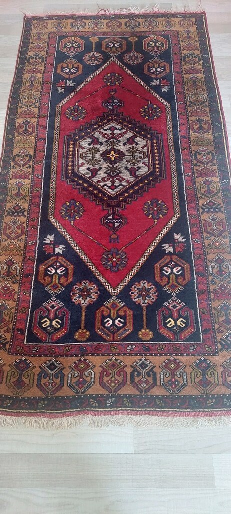 Kayseri Yahyalı yün kök hali el dokuma - 8