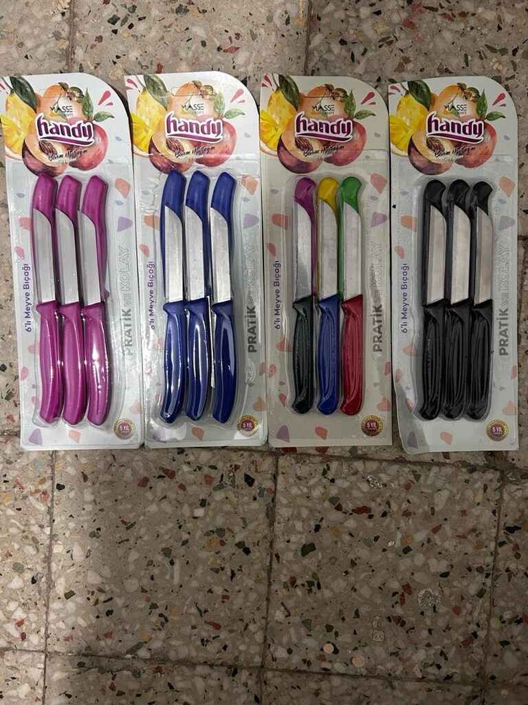 Kaliteli meyve bıçağı handy 6 lı geniş ağız bıçak - 3