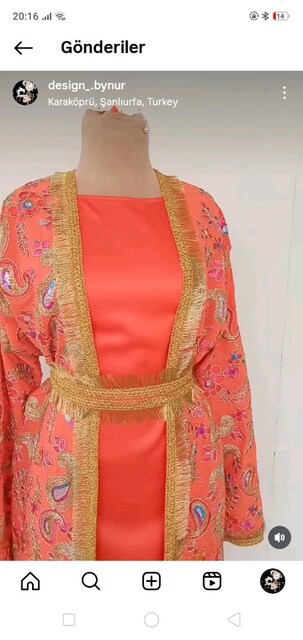 yöresel elbise kaftan sıfır ürün açıklamaya bakin