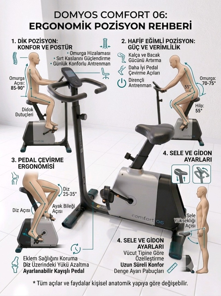 Domyos Comfort 06 KONDİSYON BİSİKLETİ Adrese Teslim - 4
